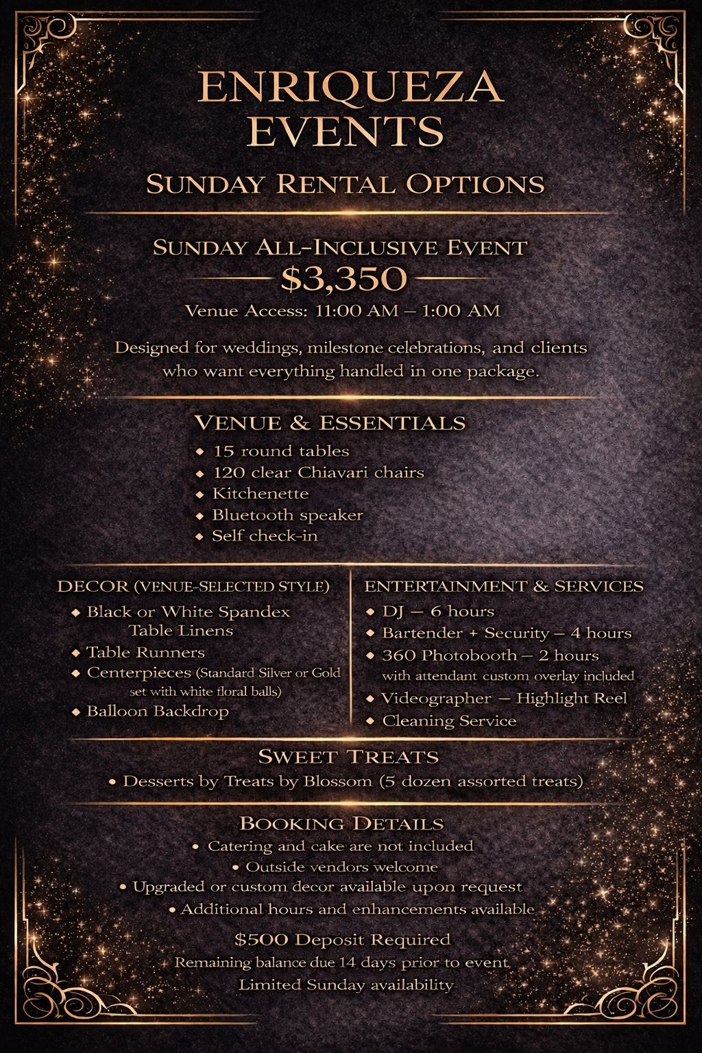 Enriqueza Events Venue Space